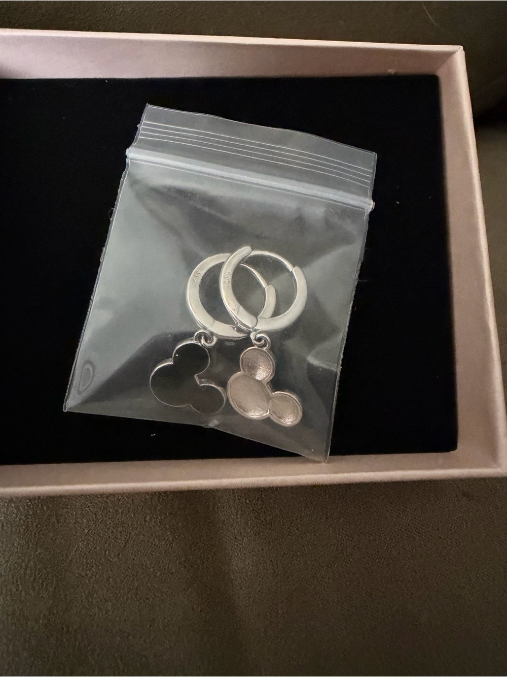 Silver Mickey Ear Hoop Earrings - Women Accessories